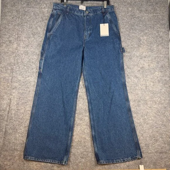 Reformation Diego Mid Rise Baggy Utility Carpenters Jeans Size 29 Revolve Anthro - Picture 4 of 16